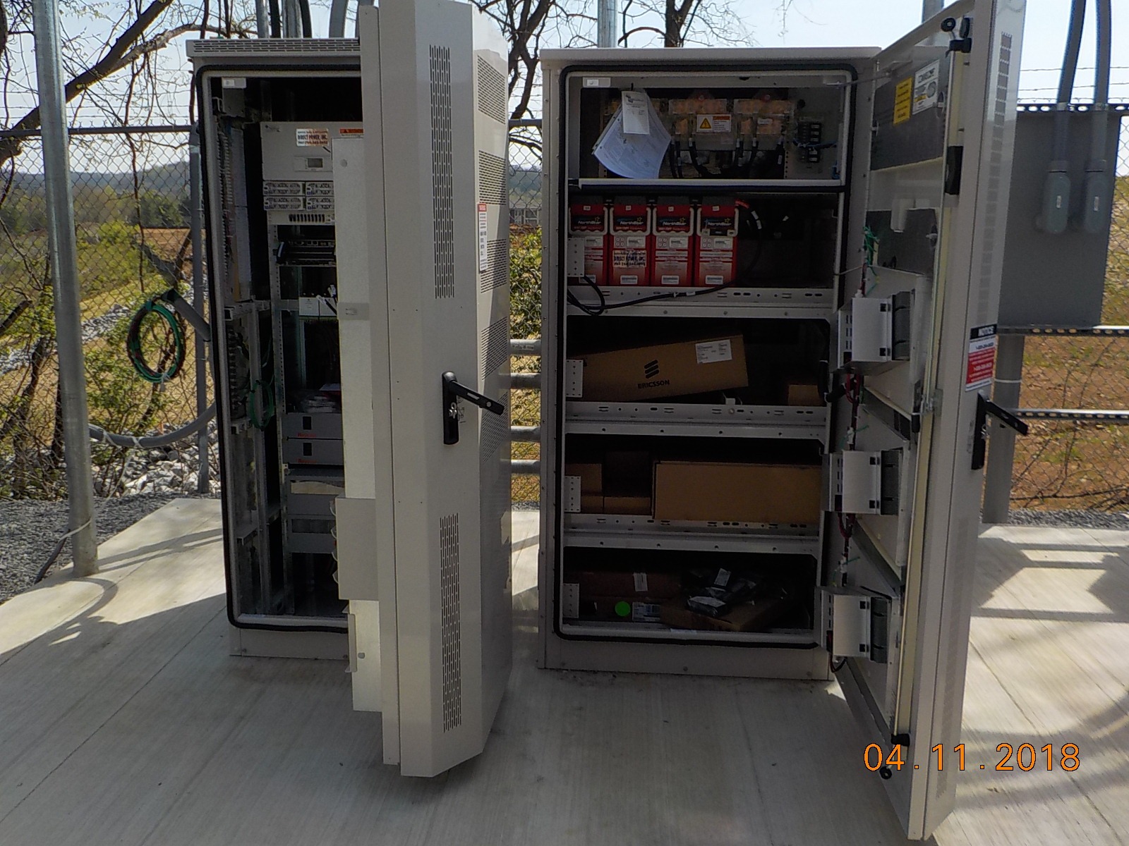 Open Bellevue ground equipment cabinets during the first visit